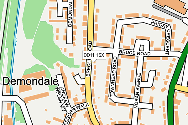 DD11 1SX map - OS OpenMap – Local (Ordnance Survey) DD11 1SX map - OS OpenMap – Local (Ordnance Survey)
