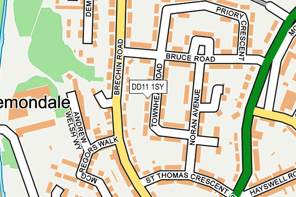 DD11 1SY map - OS OpenMap – Local (Ordnance Survey) DD11 1SY map - OS OpenMap – Local (Ordnance Survey)