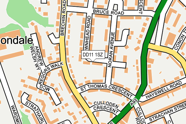 DD11 1SZ map - OS OpenMap – Local (Ordnance Survey) DD11 1SZ map - OS OpenMap – Local (Ordnance Survey)