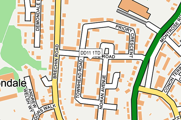 DD11 1TD map - OS OpenMap – Local (Ordnance Survey) DD11 1TD map - OS OpenMap – Local (Ordnance Survey)