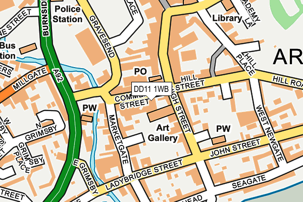 DD11 1WB map - OS OpenMap – Local (Ordnance Survey) DD11 1WB map - OS OpenMap – Local (Ordnance Survey)