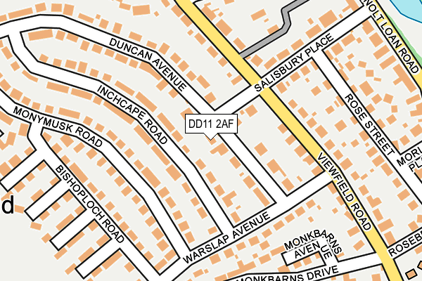 DD11 2AF map - OS OpenMap – Local (Ordnance Survey) DD11 2AF map - OS OpenMap – Local (Ordnance Survey)