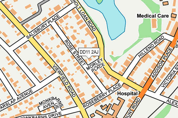 DD11 2AJ map - OS OpenMap – Local (Ordnance Survey) DD11 2AJ map - OS OpenMap – Local (Ordnance Survey)