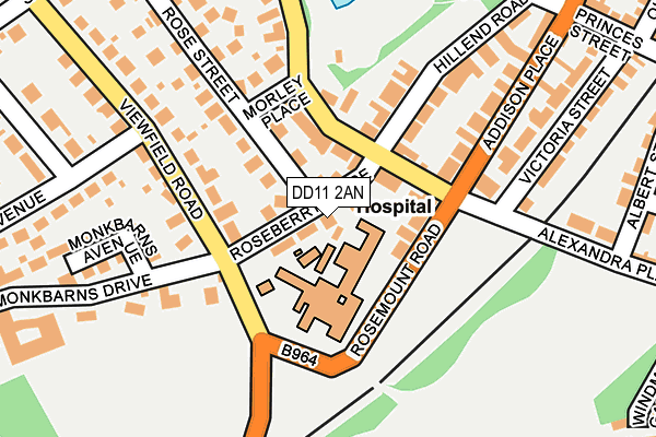 DD11 2AN map - OS OpenMap – Local (Ordnance Survey) DD11 2AN map - OS OpenMap – Local (Ordnance Survey)