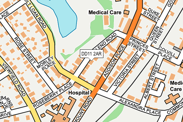 DD11 2AR map - OS OpenMap – Local (Ordnance Survey) DD11 2AR map - OS OpenMap – Local (Ordnance Survey)