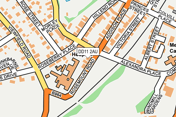 DD11 2AU map - OS OpenMap – Local (Ordnance Survey)