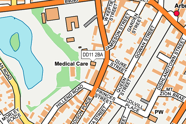 DD11 2BA map - OS OpenMap – Local (Ordnance Survey) DD11 2BA map - OS OpenMap – Local (Ordnance Survey)