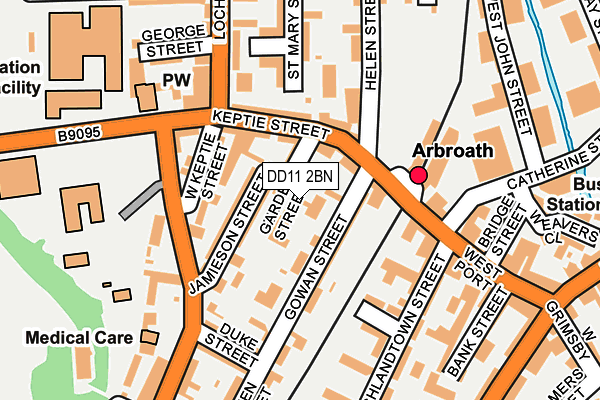 DD11 2BN map - OS OpenMap – Local (Ordnance Survey)