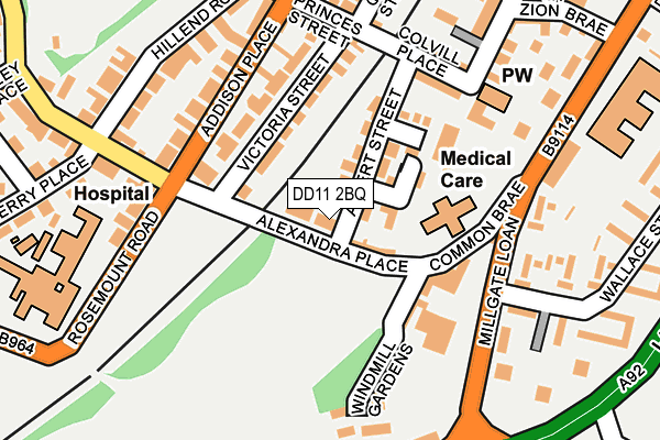 DD11 2BQ map - OS OpenMap – Local (Ordnance Survey) DD11 2BQ map - OS OpenMap – Local (Ordnance Survey)