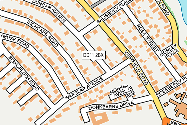 DD11 2BX map - OS OpenMap – Local (Ordnance Survey) DD11 2BX map - OS OpenMap – Local (Ordnance Survey)