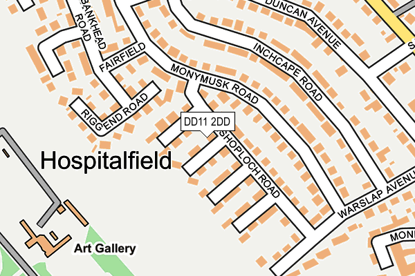 DD11 2DD map - OS OpenMap – Local (Ordnance Survey) DD11 2DD map - OS OpenMap – Local (Ordnance Survey)