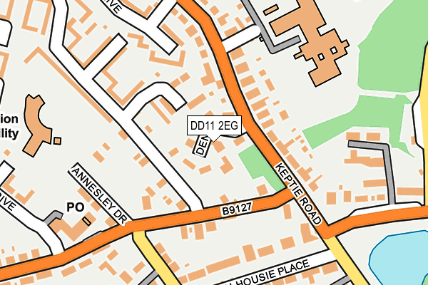 DD11 2EG map - OS OpenMap – Local (Ordnance Survey) DD11 2EG map - OS OpenMap – Local (Ordnance Survey)
