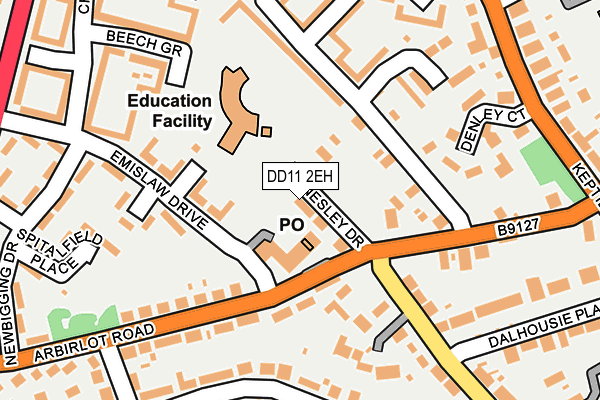 DD11 2EH map - OS OpenMap – Local (Ordnance Survey) DD11 2EH map - OS OpenMap – Local (Ordnance Survey)