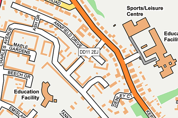 DD11 2EJ map - OS OpenMap – Local (Ordnance Survey) DD11 2EJ map - OS OpenMap – Local (Ordnance Survey)
