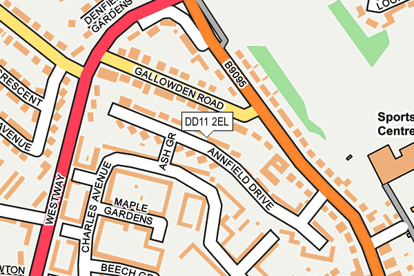 DD11 2EL map - OS OpenMap – Local (Ordnance Survey) DD11 2EL map - OS OpenMap – Local (Ordnance Survey)