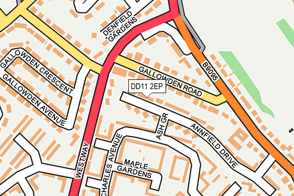 DD11 2EP map - OS OpenMap – Local (Ordnance Survey) DD11 2EP map - OS OpenMap – Local (Ordnance Survey)
