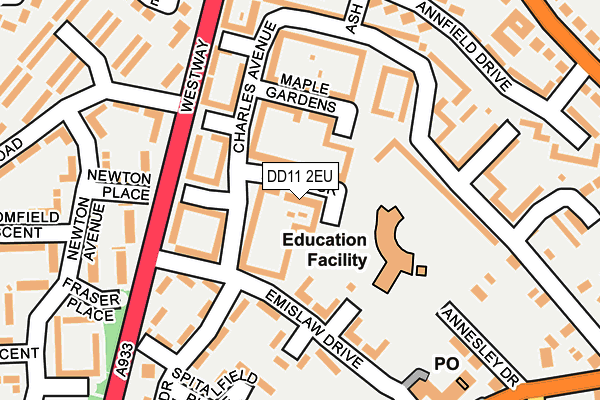 DD11 2EU map - OS OpenMap – Local (Ordnance Survey) DD11 2EU map - OS OpenMap – Local (Ordnance Survey)