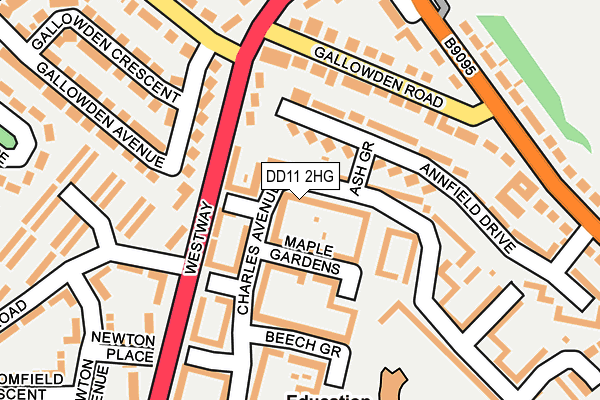 DD11 2HG map - OS OpenMap – Local (Ordnance Survey)