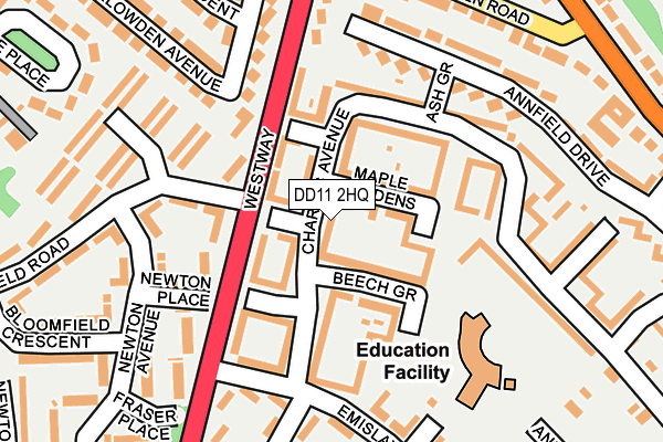 DD11 2HQ map - OS OpenMap – Local (Ordnance Survey) DD11 2HQ map - OS OpenMap – Local (Ordnance Survey)