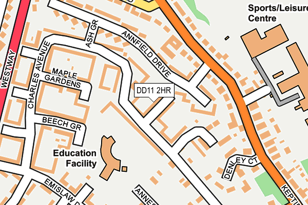DD11 2HR map - OS OpenMap – Local (Ordnance Survey) DD11 2HR map - OS OpenMap – Local (Ordnance Survey)