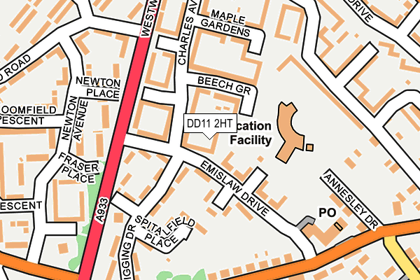 DD11 2HT map - OS OpenMap – Local (Ordnance Survey) DD11 2HT map - OS OpenMap – Local (Ordnance Survey)
