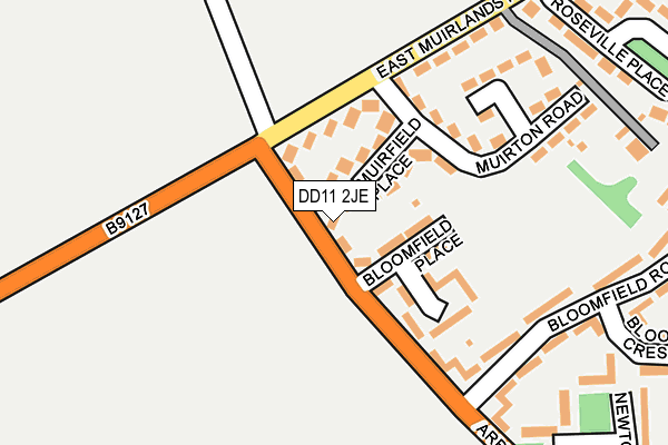 DD11 2JE map - OS OpenMap – Local (Ordnance Survey) DD11 2JE map - OS OpenMap – Local (Ordnance Survey)