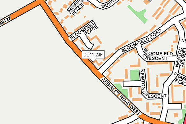 DD11 2JF map - OS OpenMap – Local (Ordnance Survey) DD11 2JF map - OS OpenMap – Local (Ordnance Survey)