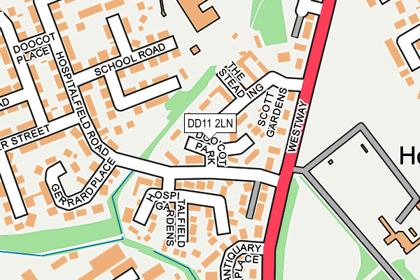 DD11 2LN map - OS OpenMap – Local (Ordnance Survey) DD11 2LN map - OS OpenMap – Local (Ordnance Survey)