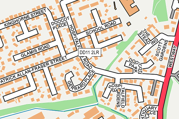 DD11 2LR map - OS OpenMap – Local (Ordnance Survey) DD11 2LR map - OS OpenMap – Local (Ordnance Survey)