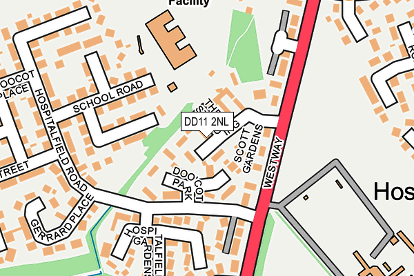 DD11 2NL map - OS OpenMap – Local (Ordnance Survey) DD11 2NL map - OS OpenMap – Local (Ordnance Survey)