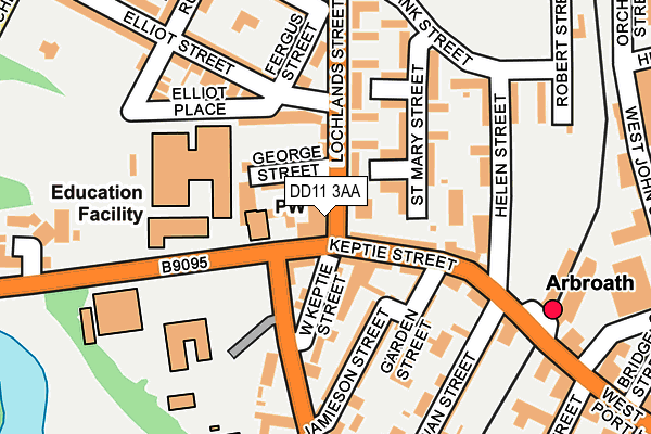 DD11 3AA map - OS OpenMap – Local (Ordnance Survey) DD11 3AA map - OS OpenMap – Local (Ordnance Survey)