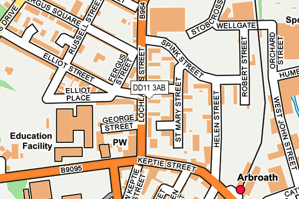 DD11 3AB map - OS OpenMap – Local (Ordnance Survey) DD11 3AB map - OS OpenMap – Local (Ordnance Survey)