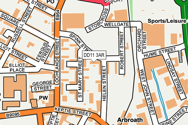DD11 3AR map - OS OpenMap – Local (Ordnance Survey)