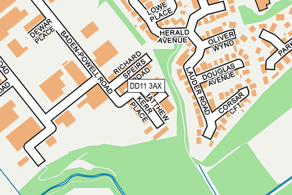 DD11 3AX map - OS OpenMap – Local (Ordnance Survey) DD11 3AX map - OS OpenMap – Local (Ordnance Survey)