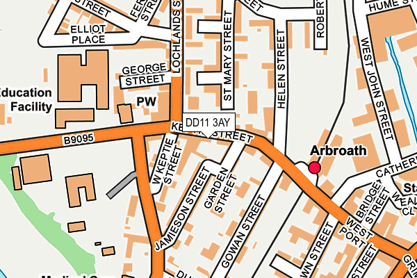 DD11 3AY map - OS OpenMap – Local (Ordnance Survey) DD11 3AY map - OS OpenMap – Local (Ordnance Survey)