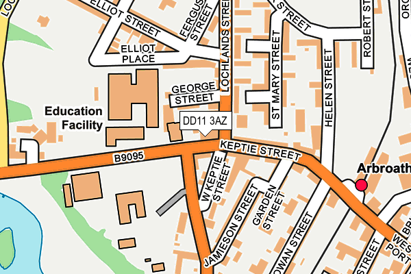 DD11 3AZ map - OS OpenMap – Local (Ordnance Survey) DD11 3AZ map - OS OpenMap – Local (Ordnance Survey)