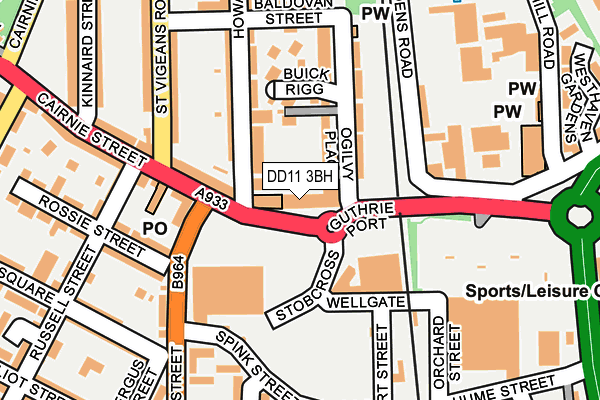 DD11 3BH map - OS OpenMap – Local (Ordnance Survey) DD11 3BH map - OS OpenMap – Local (Ordnance Survey)