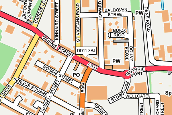 DD11 3BJ map - OS OpenMap – Local (Ordnance Survey) DD11 3BJ map - OS OpenMap – Local (Ordnance Survey)