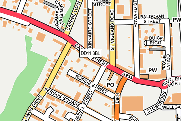 DD11 3BL map - OS OpenMap – Local (Ordnance Survey) DD11 3BL map - OS OpenMap – Local (Ordnance Survey)