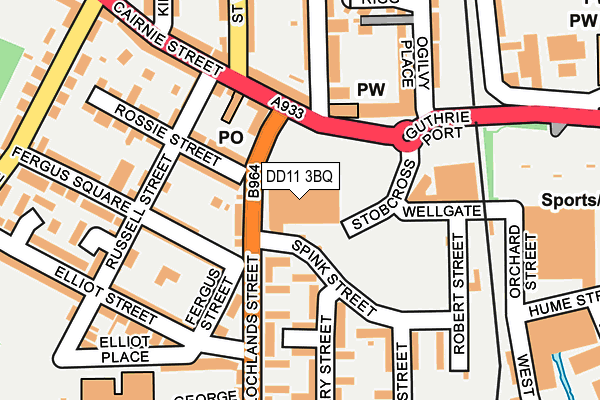 DD11 3BQ map - OS OpenMap – Local (Ordnance Survey) DD11 3BQ map - OS OpenMap – Local (Ordnance Survey)