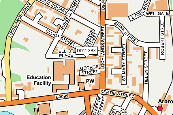 DD11 3BX map - OS OpenMap – Local (Ordnance Survey) DD11 3BX map - OS OpenMap – Local (Ordnance Survey)