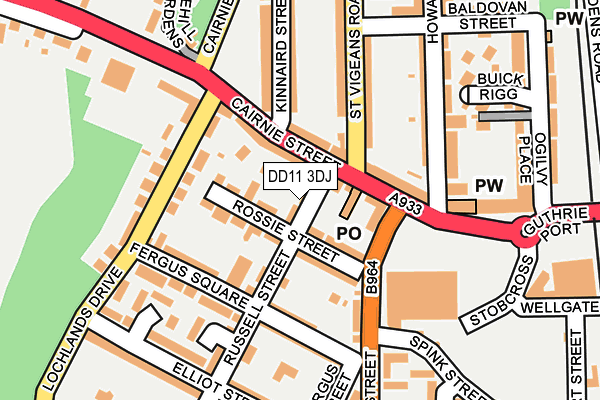 DD11 3DJ map - OS OpenMap – Local (Ordnance Survey)