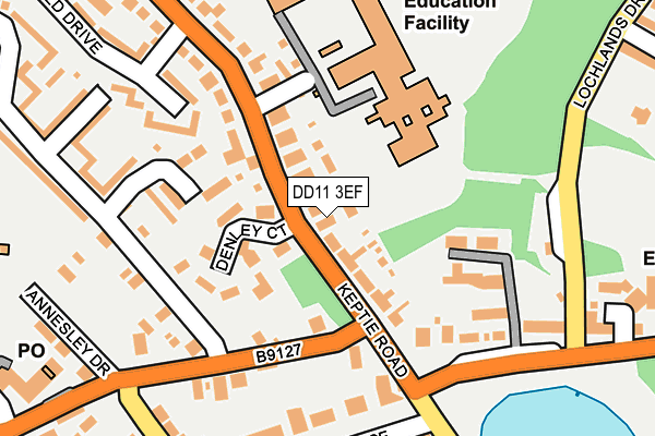 DD11 3EF map - OS OpenMap – Local (Ordnance Survey) DD11 3EF map - OS OpenMap – Local (Ordnance Survey)