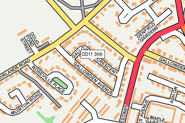 DD11 3HA map - OS OpenMap – Local (Ordnance Survey) DD11 3HA map - OS OpenMap – Local (Ordnance Survey)