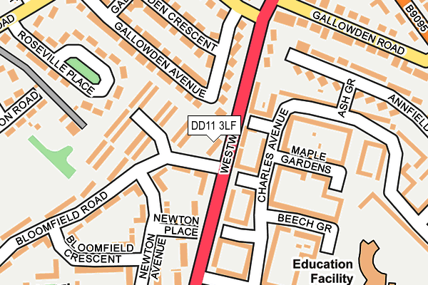 DD11 3LF map - OS OpenMap – Local (Ordnance Survey) DD11 3LF map - OS OpenMap – Local (Ordnance Survey)