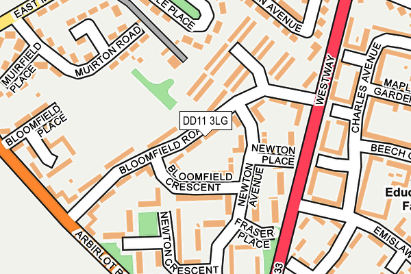 DD11 3LG map - OS OpenMap – Local (Ordnance Survey) DD11 3LG map - OS OpenMap – Local (Ordnance Survey)