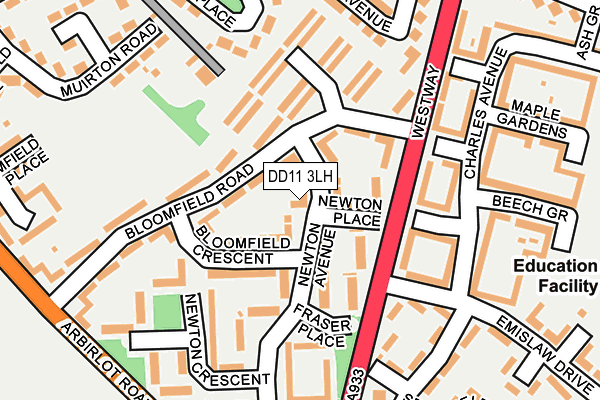 DD11 3LH map - OS OpenMap – Local (Ordnance Survey) DD11 3LH map - OS OpenMap – Local (Ordnance Survey)