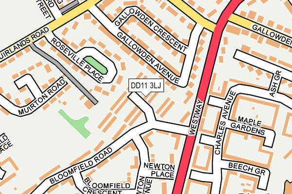 DD11 3LJ map - OS OpenMap – Local (Ordnance Survey) DD11 3LJ map - OS OpenMap – Local (Ordnance Survey)