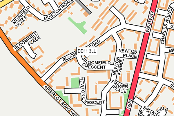 DD11 3LL map - OS OpenMap – Local (Ordnance Survey) DD11 3LL map - OS OpenMap – Local (Ordnance Survey)