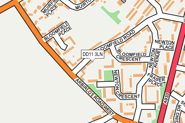 DD11 3LN map - OS OpenMap – Local (Ordnance Survey) DD11 3LN map - OS OpenMap – Local (Ordnance Survey)